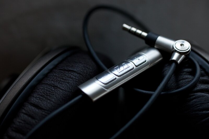 Close-up of Headphones — Black, Dramatic