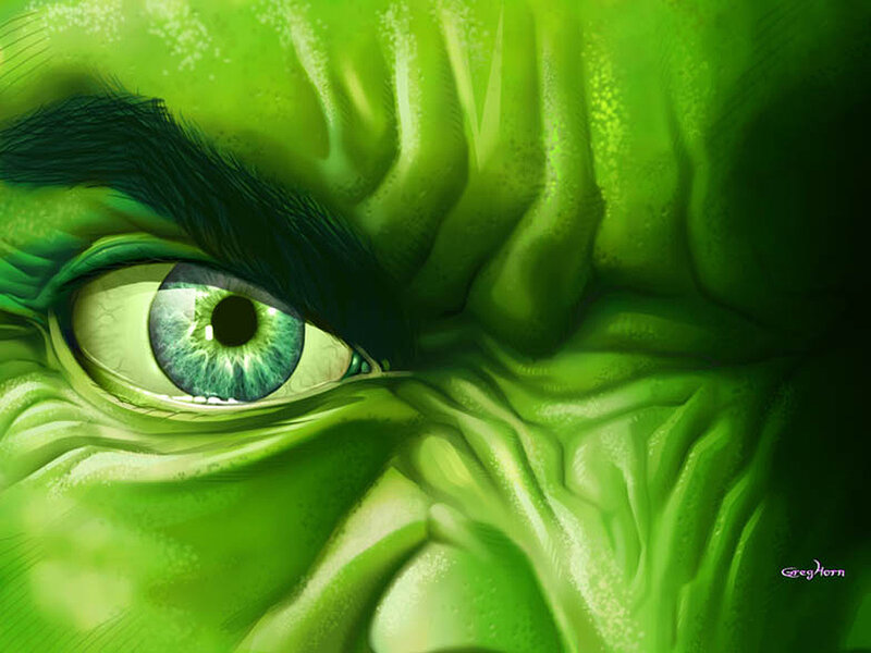 close-up of hulk's eye