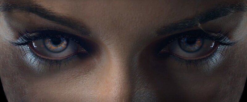close-up of human eyes