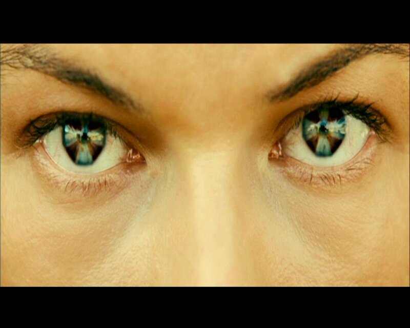 close-up of human eyes