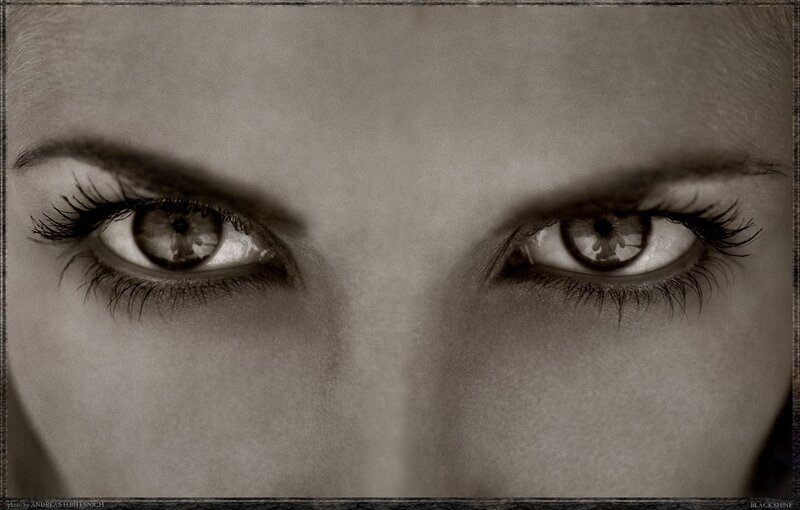 close-up of human eyes
