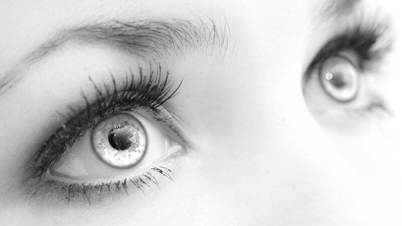 Close-up of Human Eyes — Black