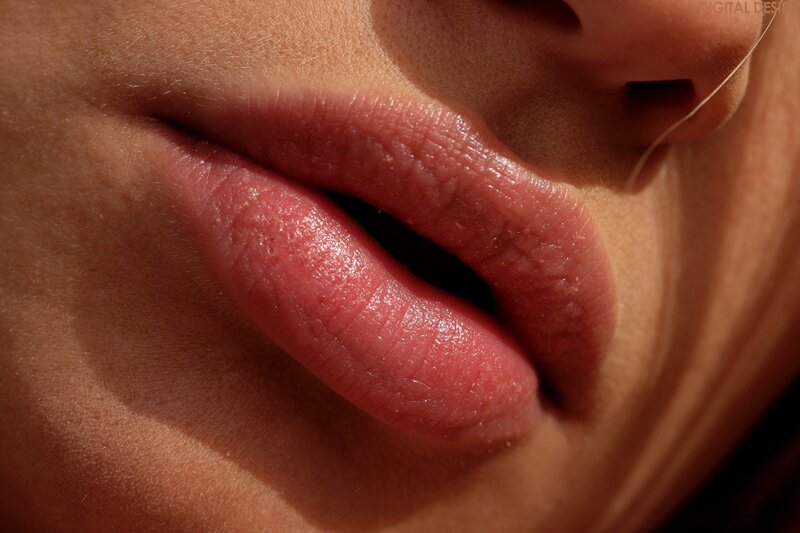 Close-up of Human Lips — Pink, Dramatic