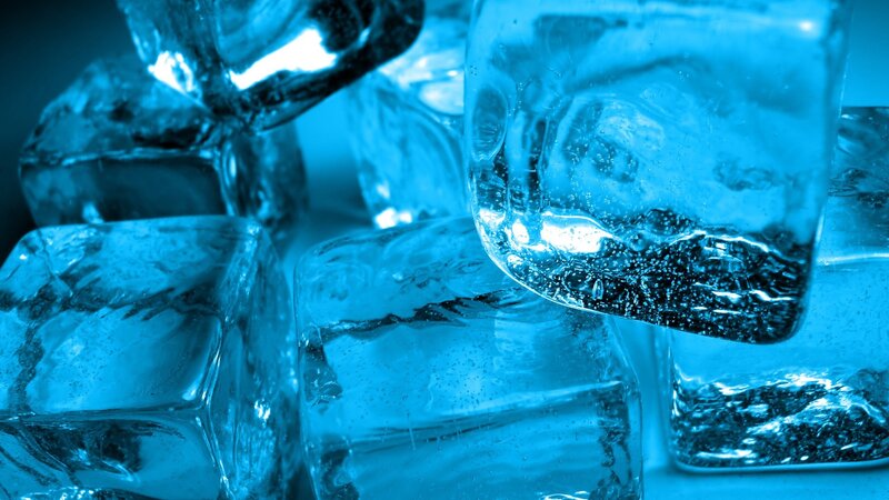 close-up of ice cubes