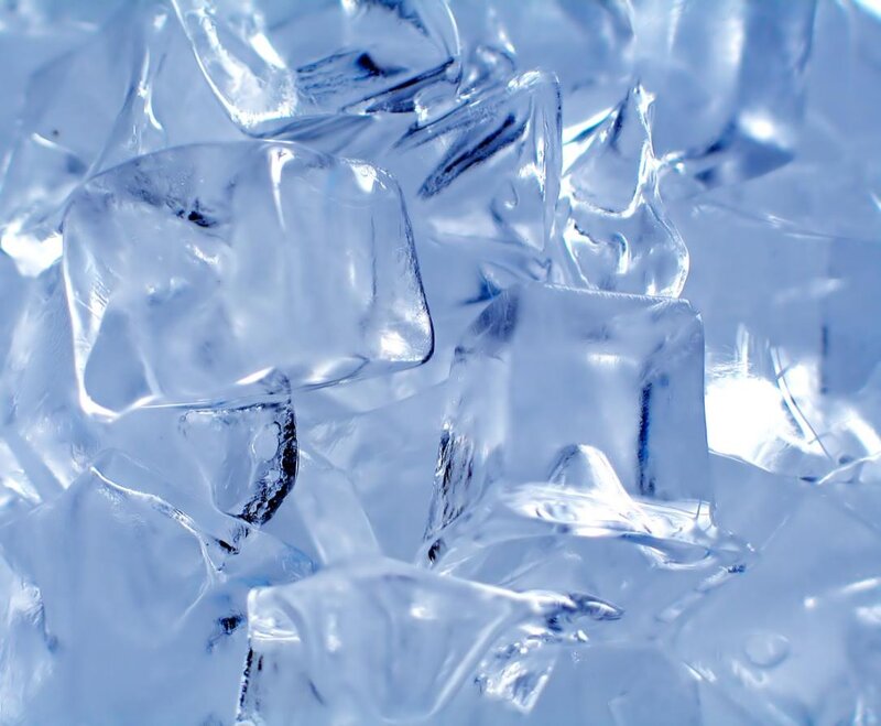 Close-up of Ice Cubes — Blue