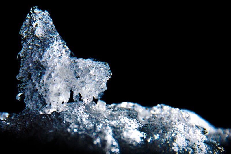 Close-up of ice formation