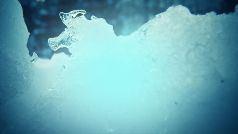 Close-up of ice formation