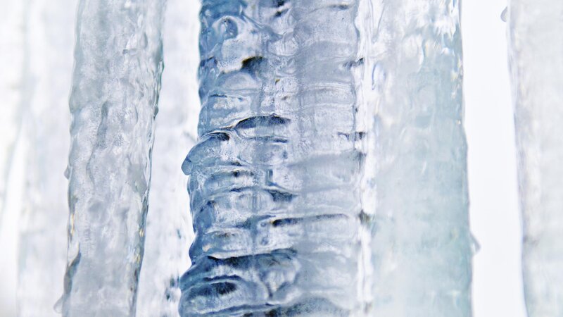 Close-up of ice formations