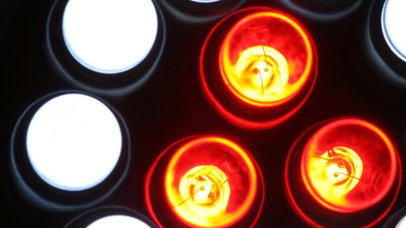 Close-up of illuminated bulbs