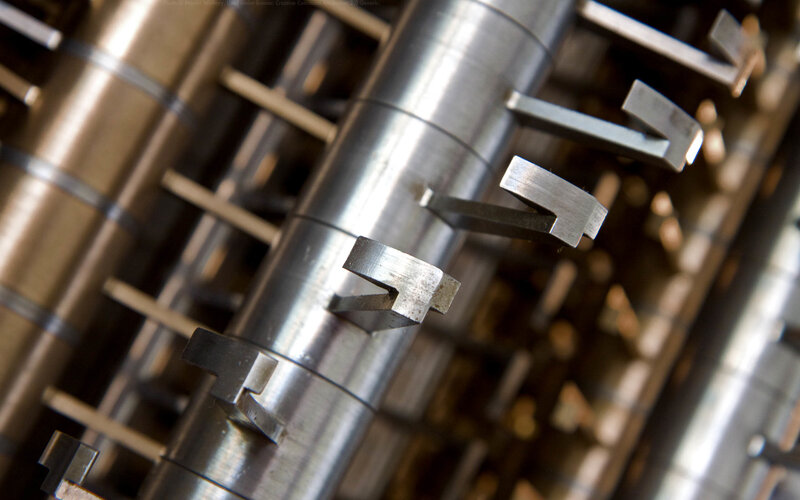 close-up of industrial machinery