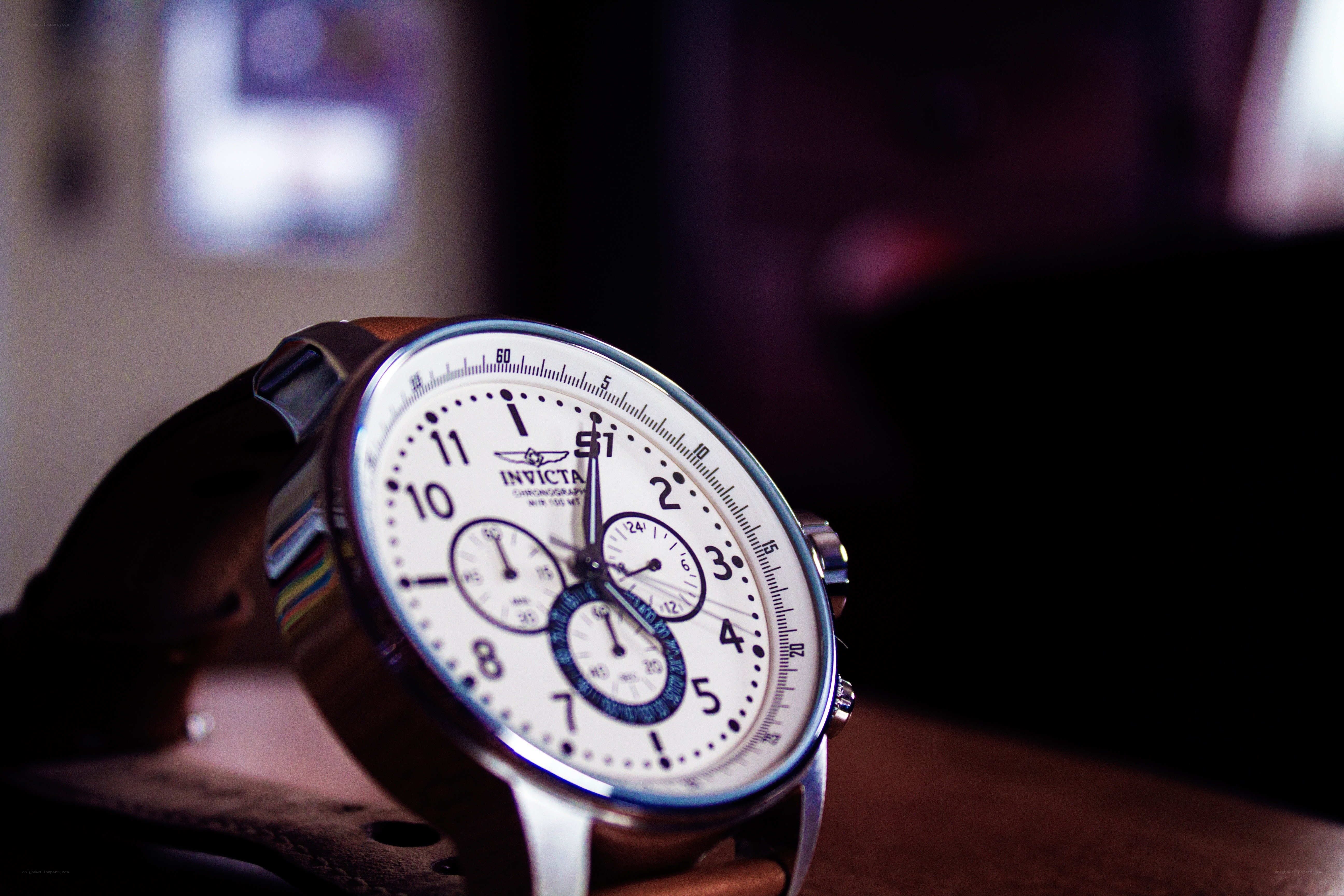 Close-up of Invicta watch