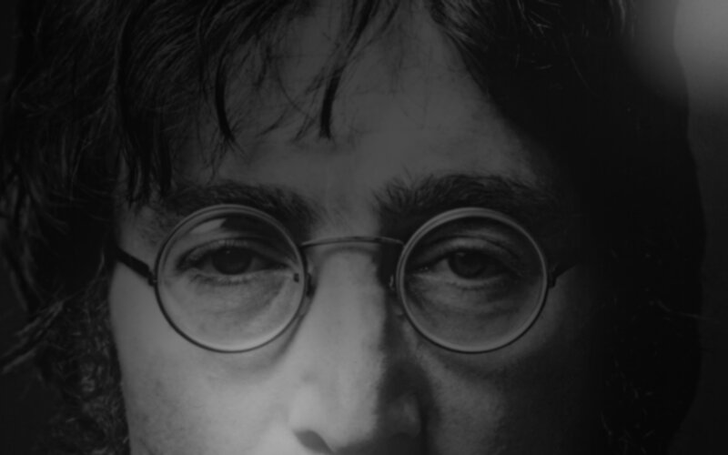 close-up of john lennon