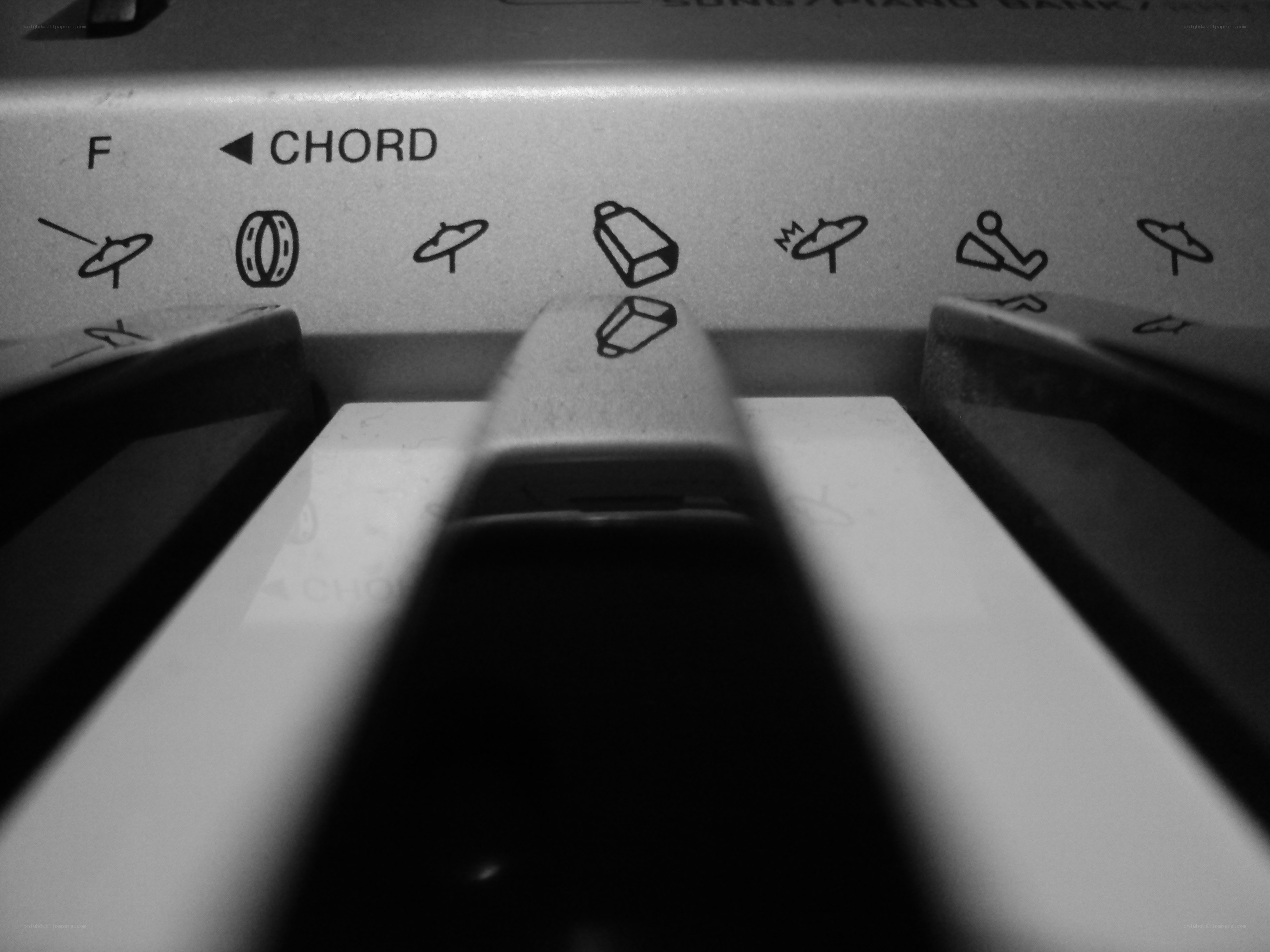 close-up of keyboard controls