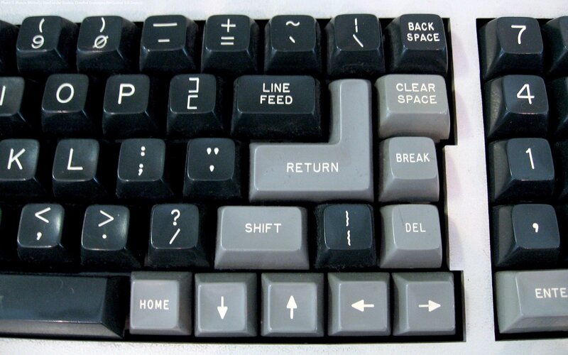 close-up of keyboard keys