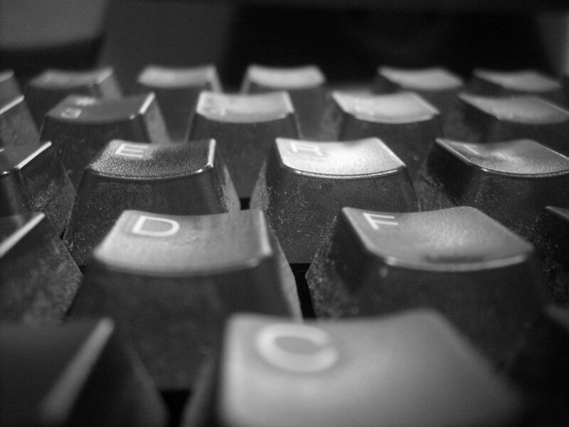 close-up of keyboard keys