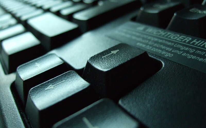 close-up of keyboard keys