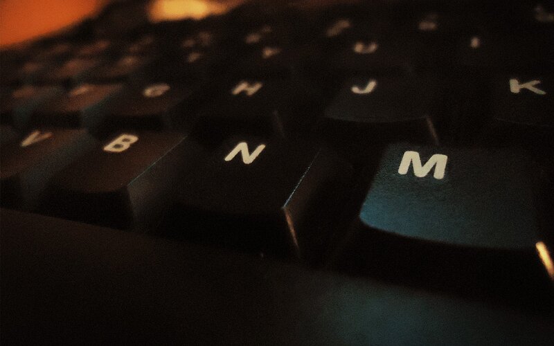close-up of keyboard keys