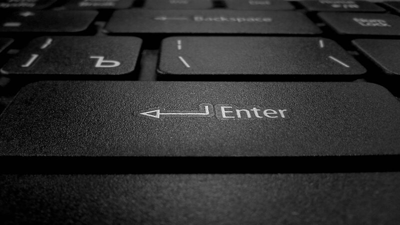 Close-up of Keyboard Keys — Black, Neutral