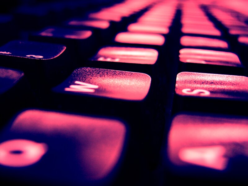Close-up of Keyboard Keys — Red