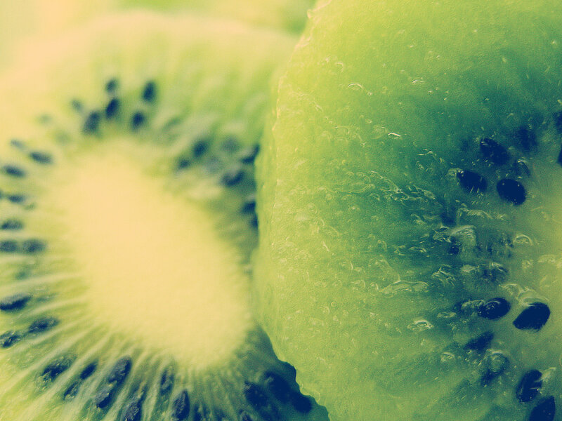 close-up of kiwi fruit