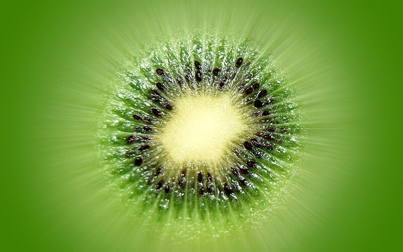 close-up of kiwi fruit