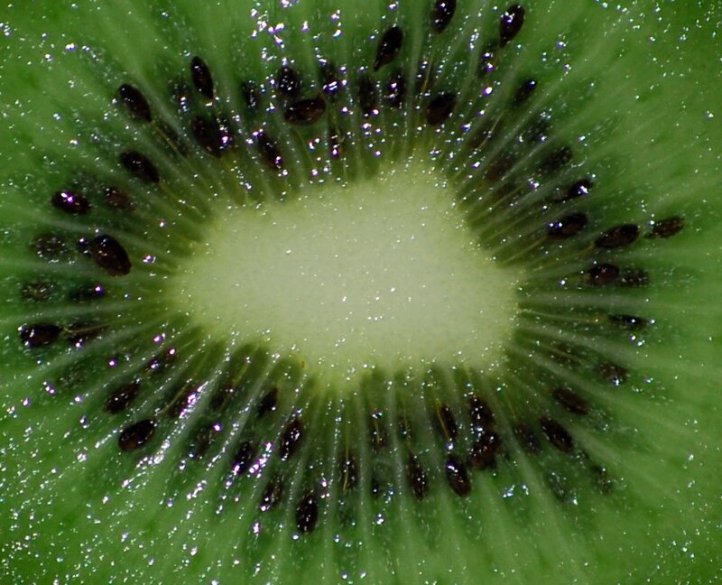 close-up of kiwi fruit