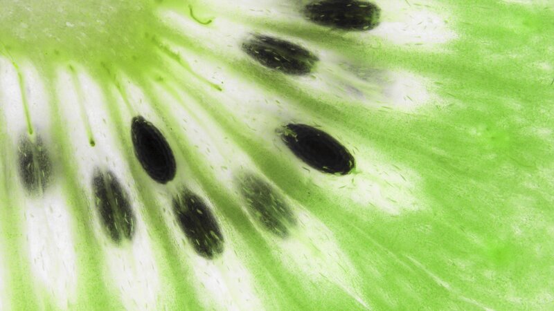 Close-up of kiwi fruit interior