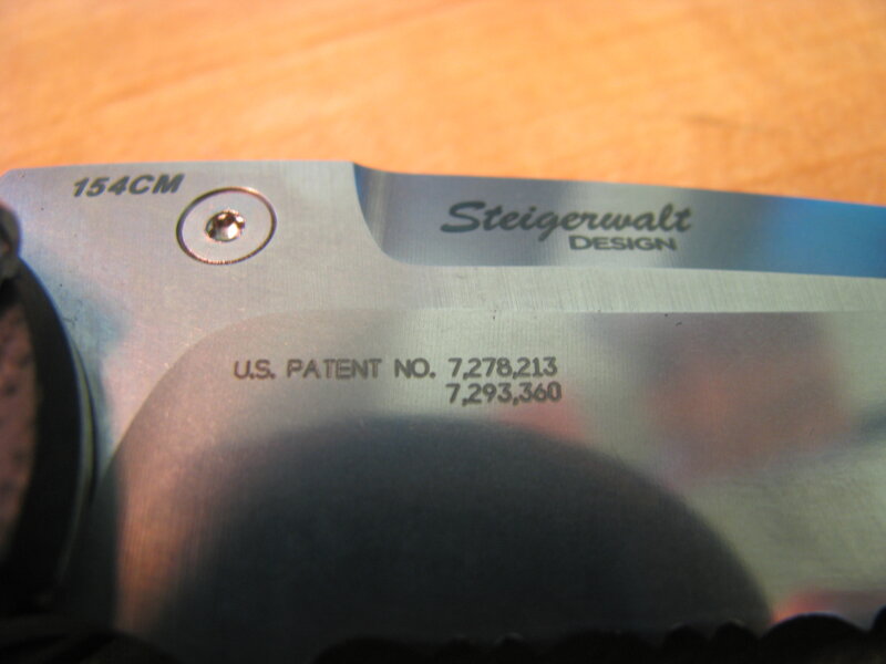 close-up of knife blade