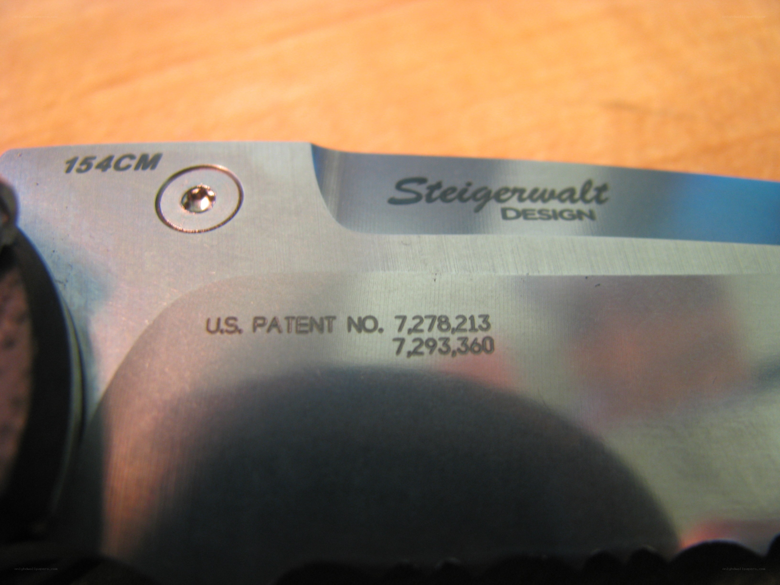 close-up of knife blade