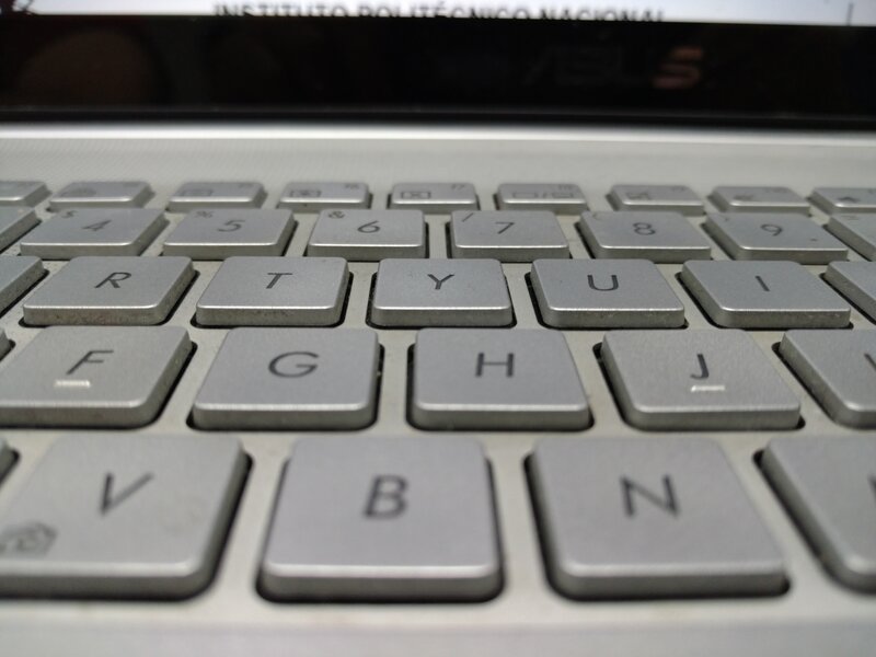 close-up of laptop keyboard