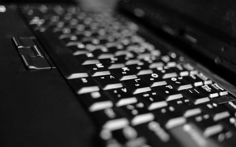 close-up of laptop keyboard