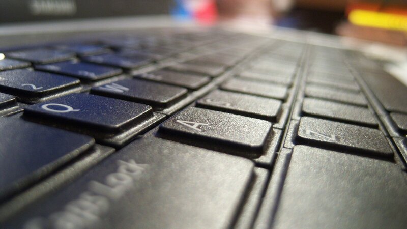close-up of laptop keyboard