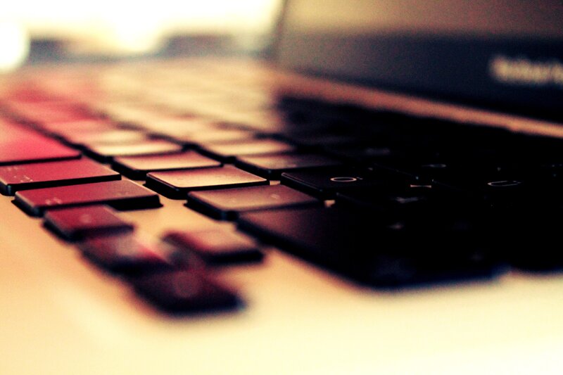 close-up of laptop keyboard