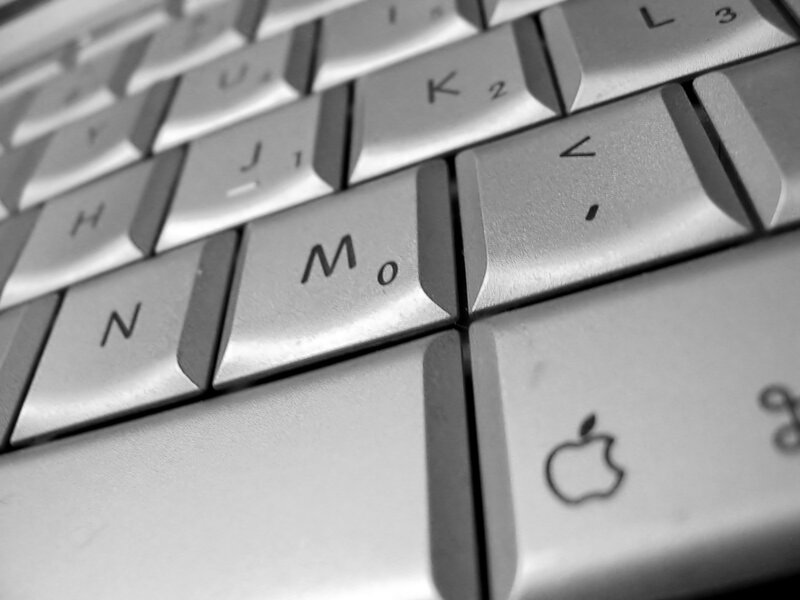Close-up of Laptop Keyboard — Black, Neutral