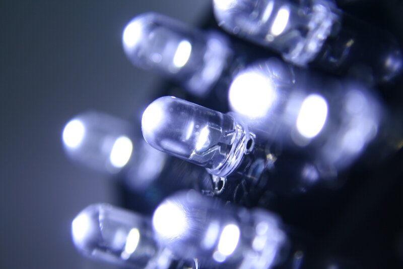 Close-up of LED lights