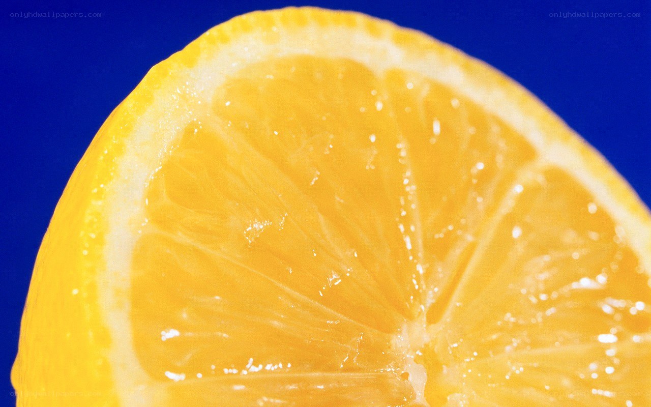 close-up of lemon slice