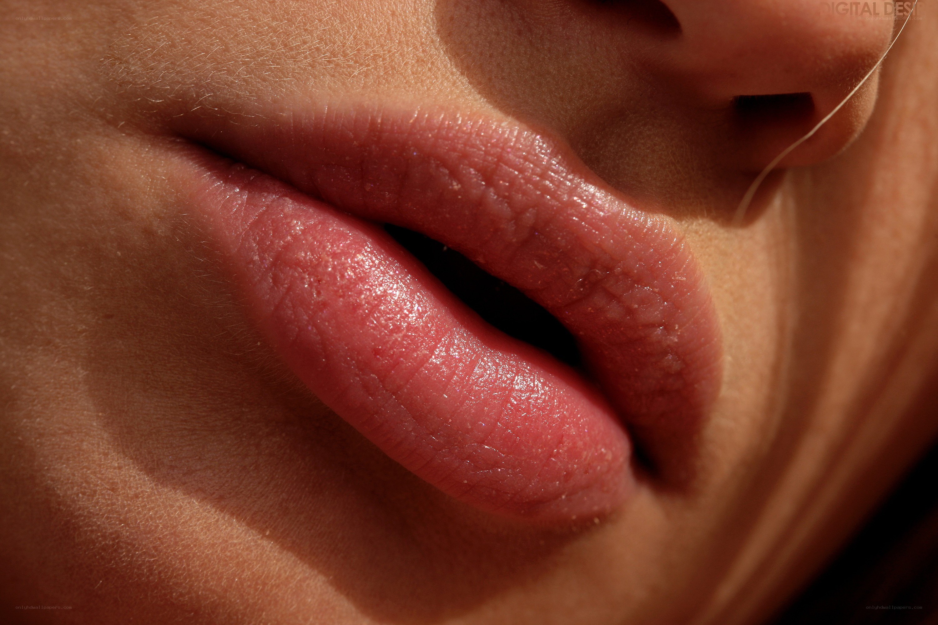close-up of lips