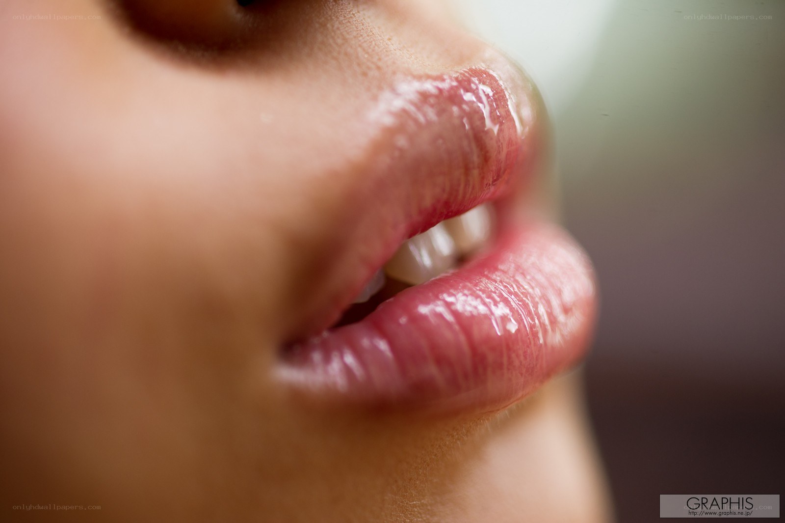 close-up of lips