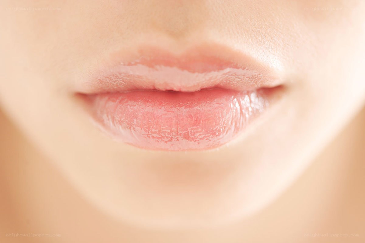 close-up of lips