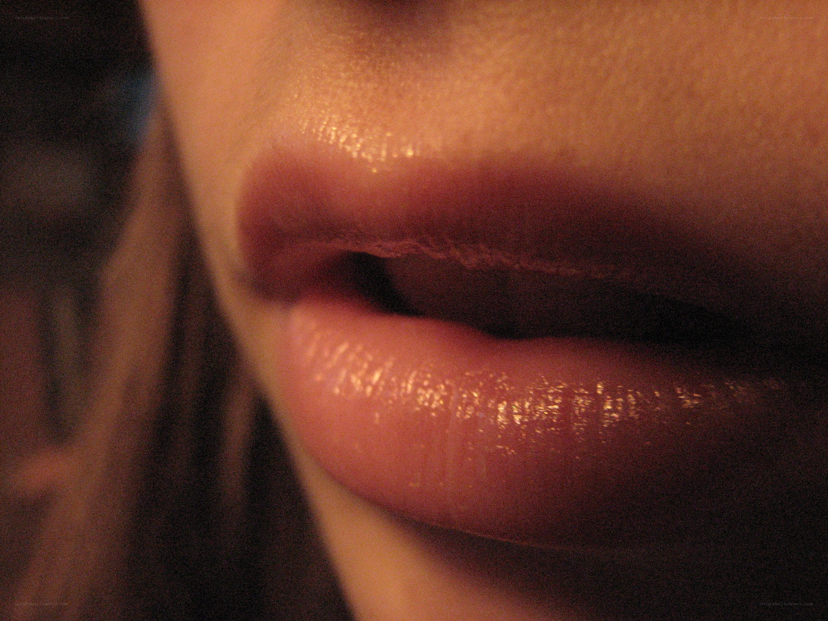 close-up of lips