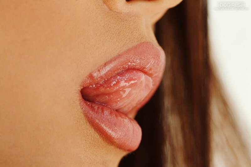close-up of lips and chin