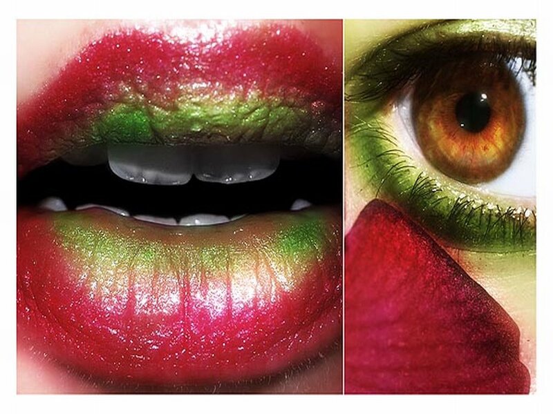 Close-up of Lips and Eye