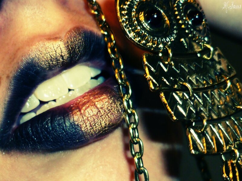 Close-up of Lips and Necklace