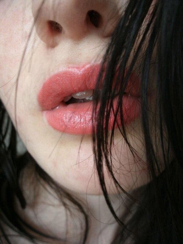 close-up of lips and nose