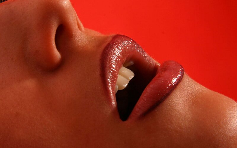close-up of lips and nose