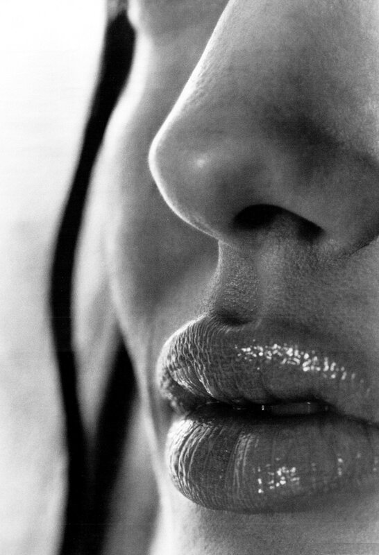 close-up of lips and nose