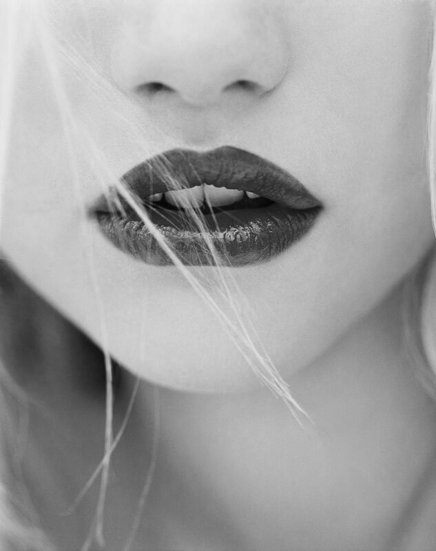 close-up of lips and nose