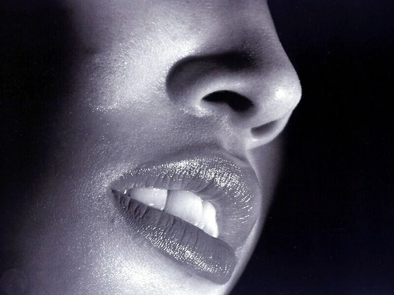 close-up of lips and nose