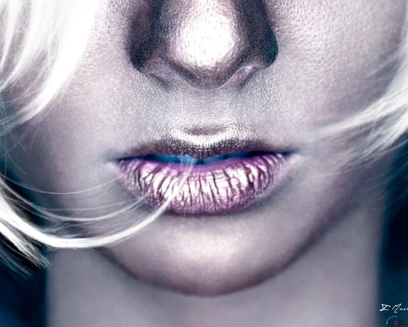 close-up of lips and nose