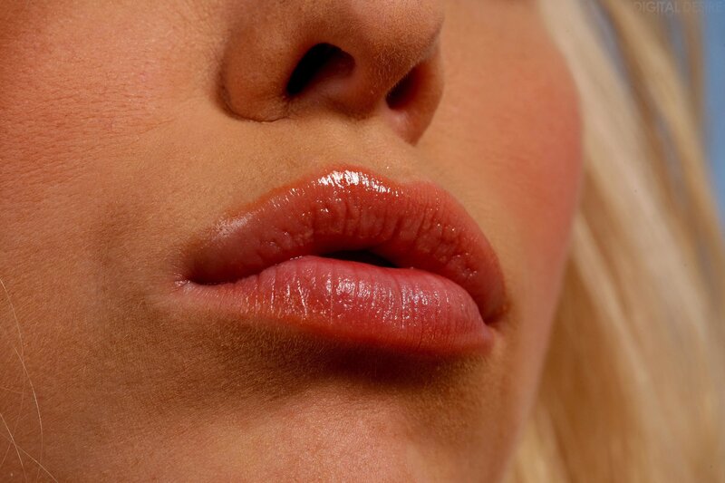 close-up of lips and nose